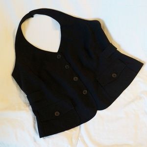 Black Halter Vest